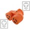 Ac Works Plug Adapter, L5-20R, L5-20P, L5-20P, L5-20P, Orange ADVL520L520 - alternate 5